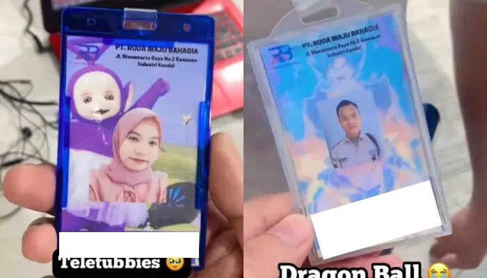 Viral sebuah video yang memperlihatkan kartu pegawai suatu perusahaan dengan desain yang unik, Teletubbies hingga Anime.