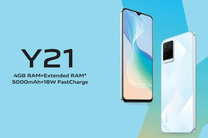 Ilustrasi spesifikasi dan harga VIVO Y21 di Juli 2023.