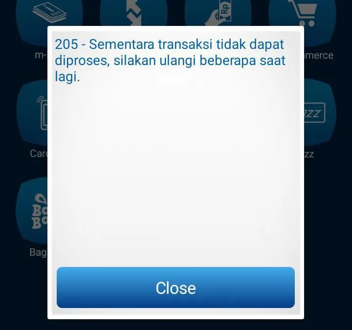 Mbanking BCA eror