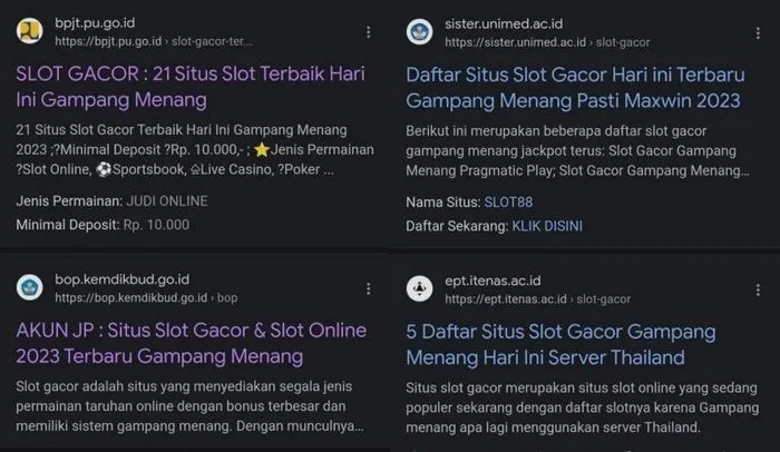 Situs pemerintah disusupi judi online