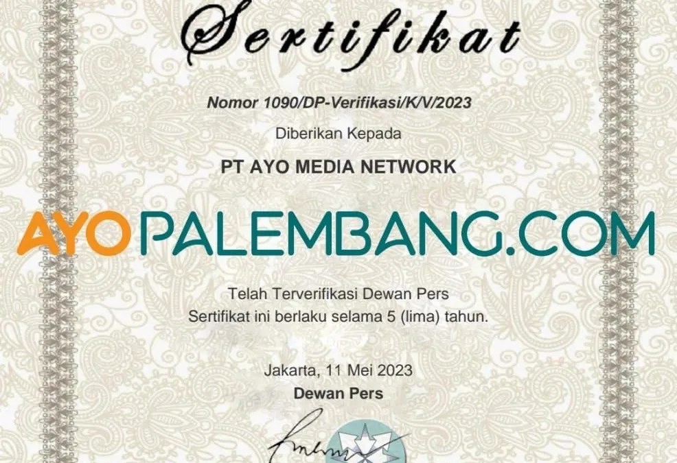 AyoPalembang terverifikasi Dewan Pers
