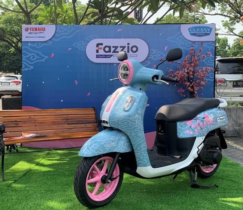 Intip Tampilan Baru Yamaha Fazzio Hybrid Connected di Sakura Matsuri 2023