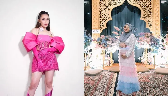 Kolase Foto Aurel Hermansyah dan Ayu Ting Ting