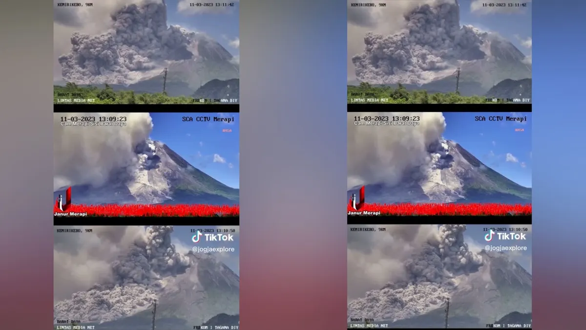 Letusan Gunung Merapi yang terjadi Sabtu (11/3/2023)