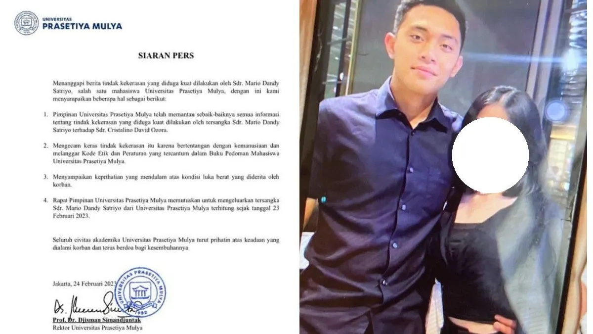 Makin APES! Mario Dandy Resmi Dikeluarkan dari Universitas Prasetiya Mulya, Warganet: Malu-Maluin Almamater