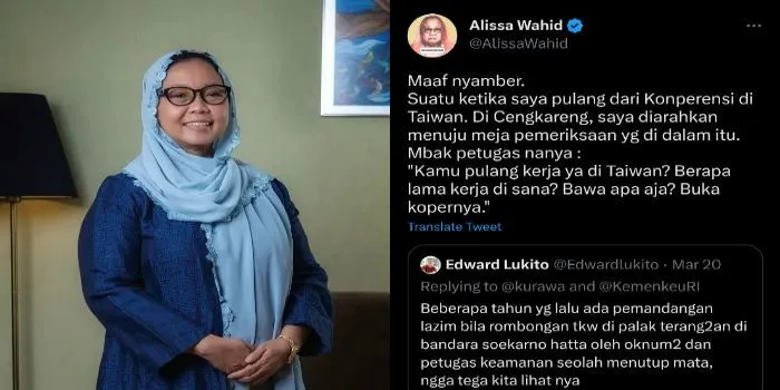 Alissa Wahid Ungkap Pengalaman Tak Mengenakan tentang Pelayanan Petugas Bea Cukai