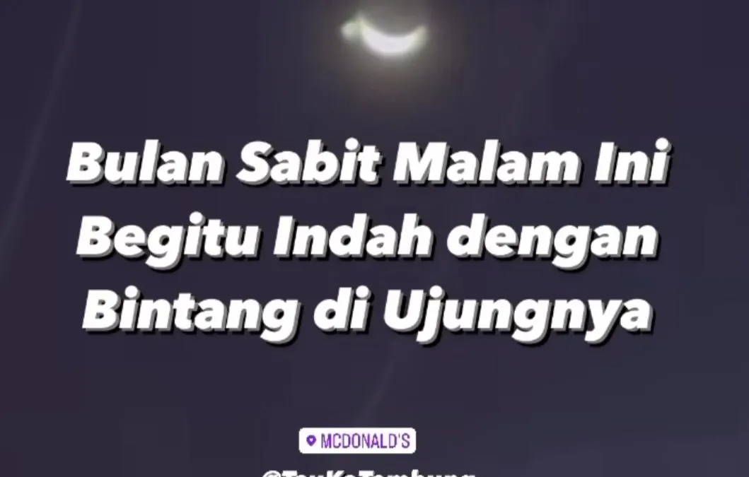 Fenomena 'Bulan Bintang' di Langit Medan Bikin Heboh Warga