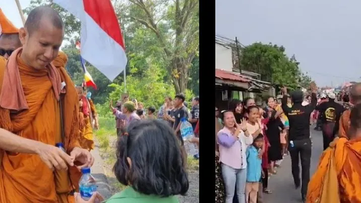 Menjelang Hari Raya Waisak, ada sejumlah biksu atau bhante yang melakukan perjalanan jauh dengan berjalan kaki menuju ke Candi Borobudur.