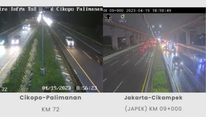Pantauan CCTV arus mudik 2023 di Cikopo Palimanan dan Jakarta-Cikampek