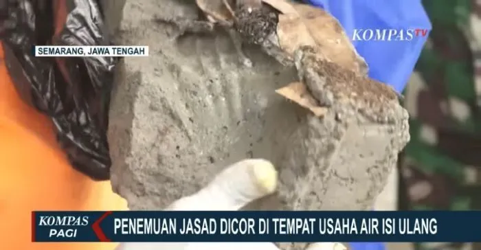 Ditemukan Jasad dalam Keadaan Dicor di Sebuah Tempat Usaha Air Isi Ulang