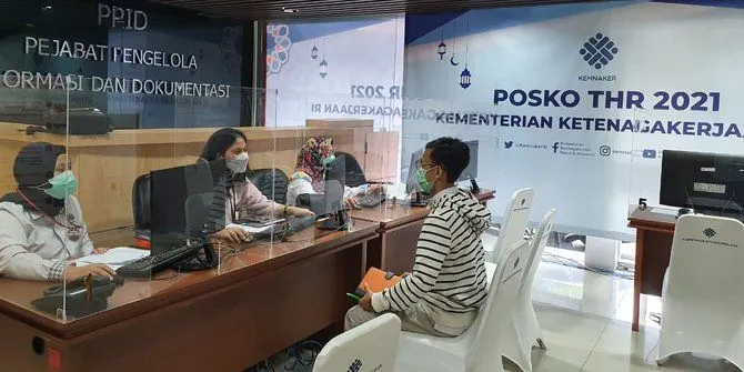 ilustrasi Posko THR Kemnaker.