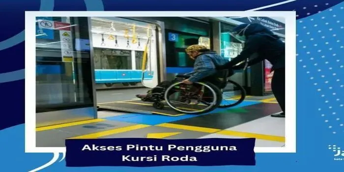 Salah satu fasilitas bagi penyandang difabel di MRT dan LRT Jakarta