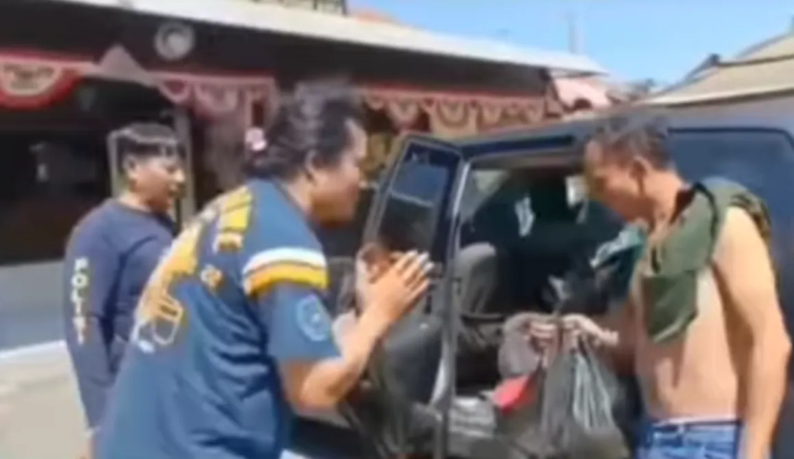 Potret Polisi dan Pelaku Pencurian Koper