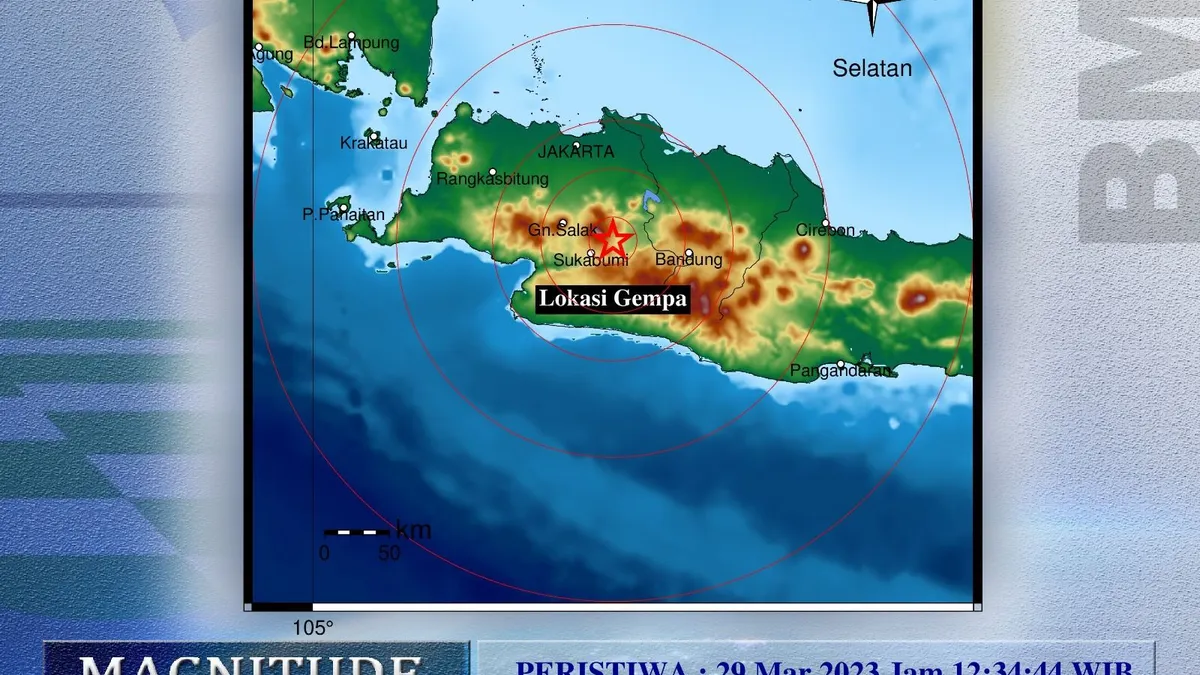 Gempa bumi guncang Cianjur Rabu, 29 Maret 2023.