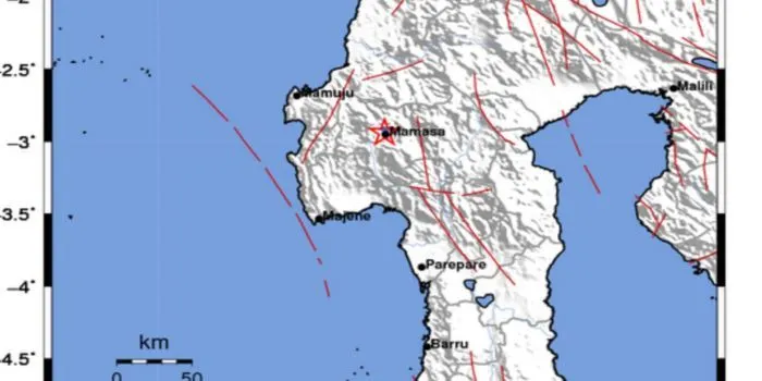 Gempa Bumi M 2,3 Guncang Wilayah Mamasa Sulawesi Barat