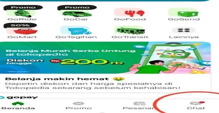 Cara chat menggunakan aplikasi Gojek