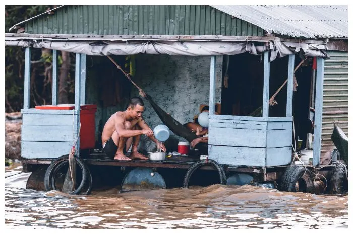 Ilustrasi banjir Jakarta.
