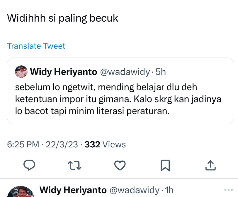 Seorang pegawai Bea Cukai di Kemenkeu bernama Widy Heriyanto viral hujatan dalam utas piala dipungut pajak dengan sebut rakyat babu dan debat dengan developer game.
