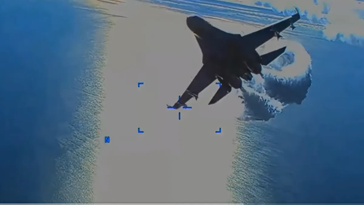Pesawat Su-27 Rusia Tabrak Drone MQ-9 AS