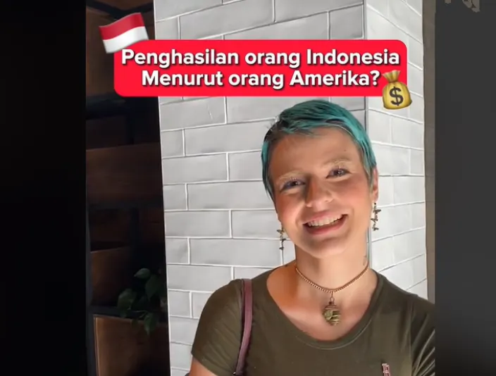 Viral! Bule Amerika Kaget Saat Tahu Rata-rata Nominal Penghasilan Orang Indonesia (TikTok @stevenapriliano)