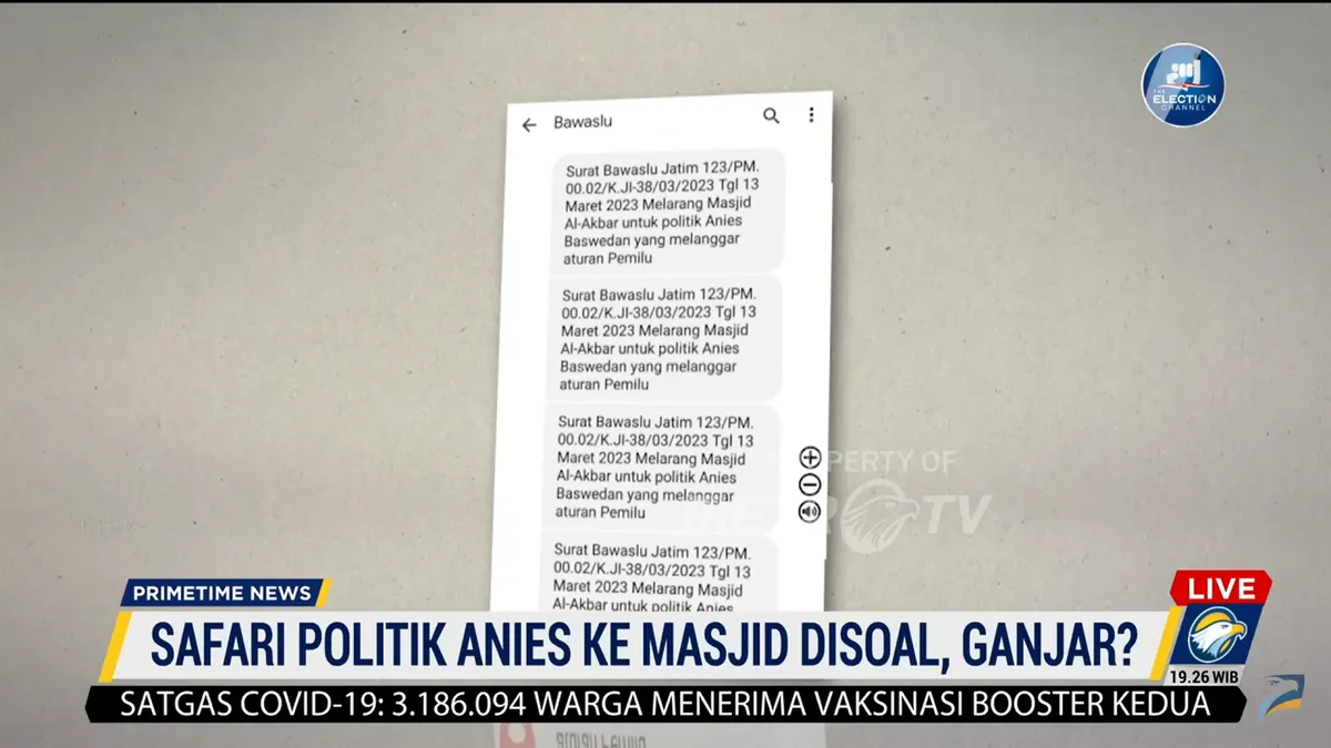 SMS Plus yang Diduga Dikirimkan Bawaslu saat Safari Politik Anies Baswedan