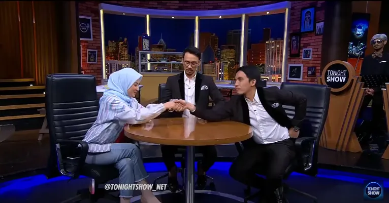 Natasha Rizky dan Desta di Tonight Show