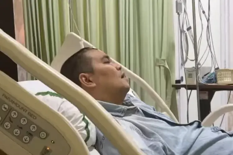 Indra Bekti saat terbaring sakit beberapa waktu lalu