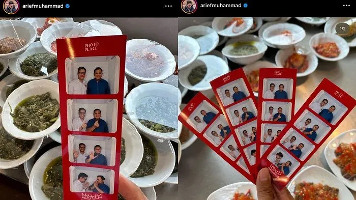 unggahan foto Arief Muhammad dan Prabowo Subianto di photobox.