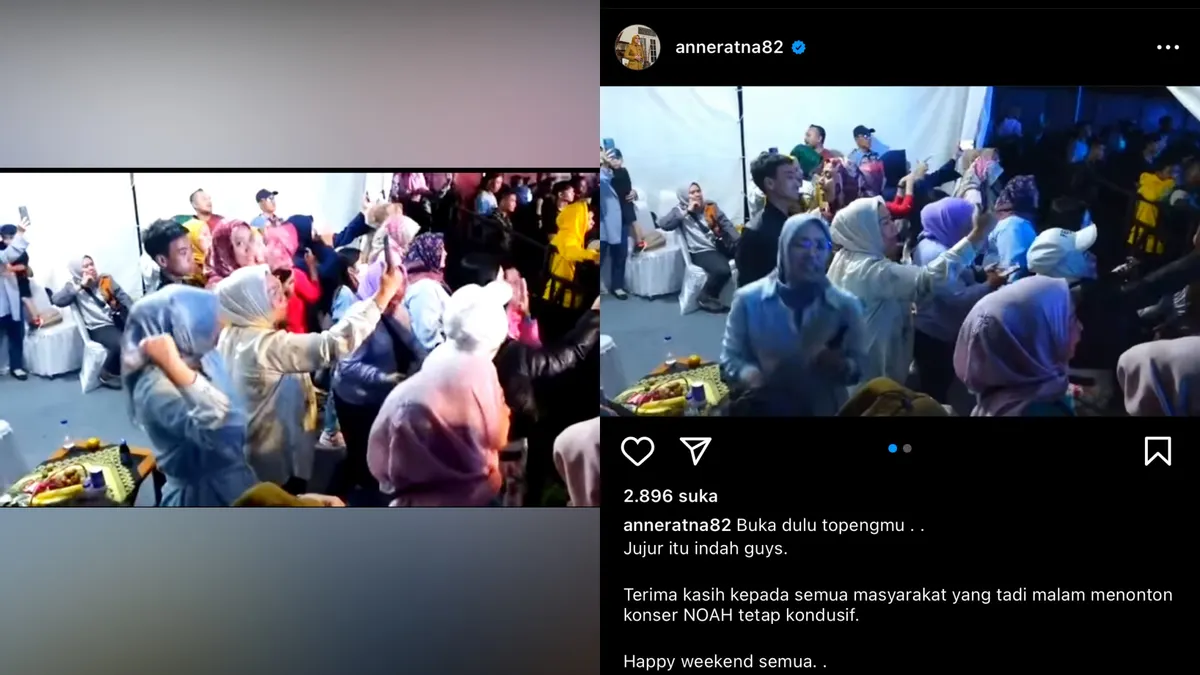 Anne Ratna nonton konser
