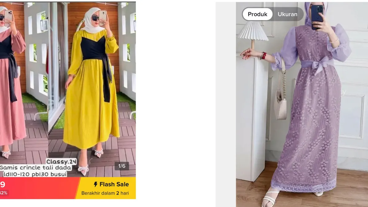 Gamis Lesti Kejora yang dijual di marketplace