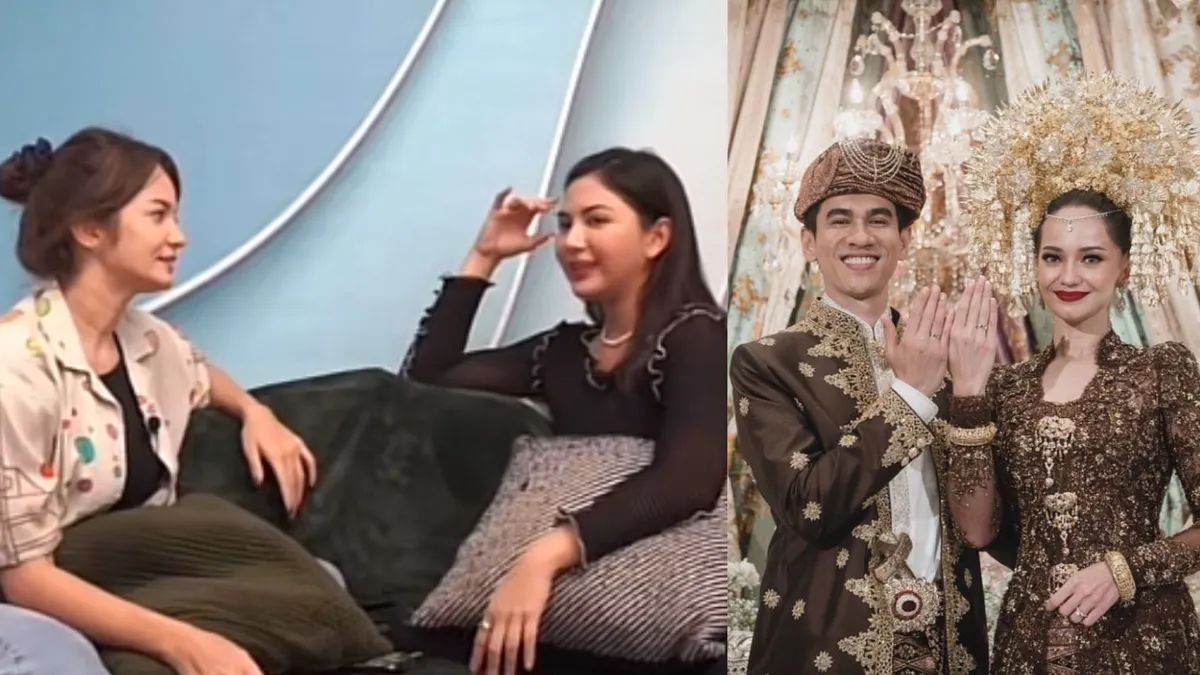 Kolase Foto Pernikahan Enxy Storia dan Podcast dengan Jessica Mila