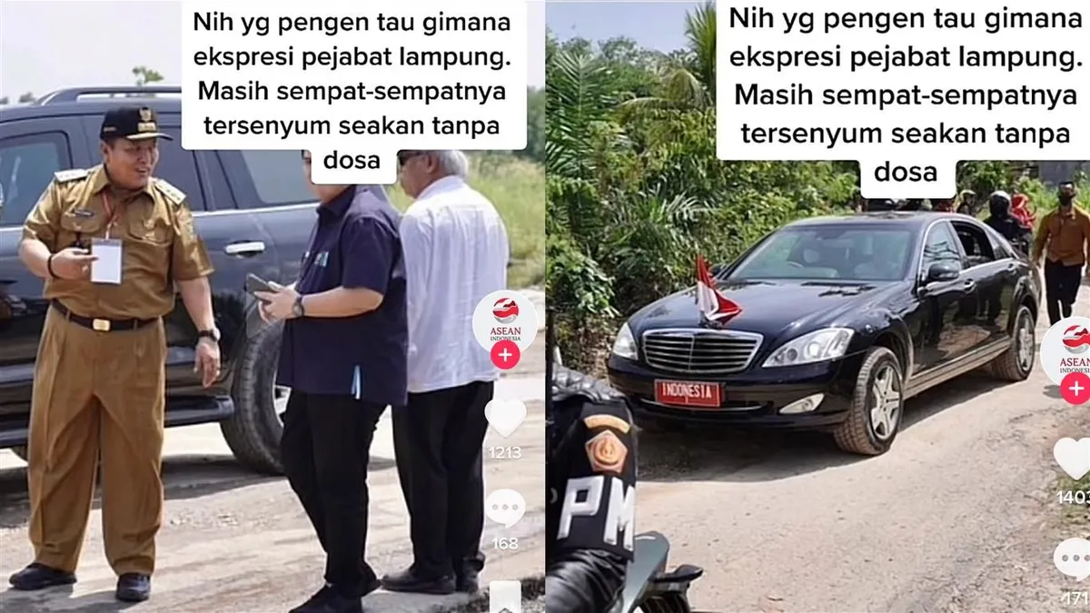 Momen Gubernur Lampung Masih Bisa Senyum Saat Jokowi Sidak Kondisi Jalanan