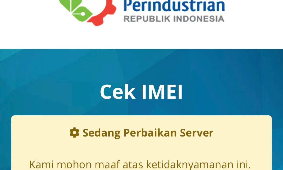 Cek Imei Kemenperin Gangguan
