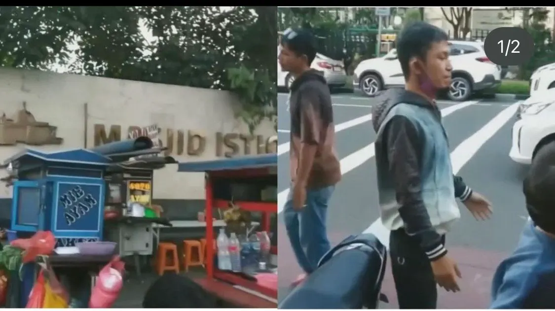 Potret Parkir Liar di Sekitar Masjid Istiqlal dengan Tarif Fantastis