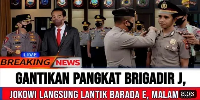 Richard Eliezer dilantik Presiden Joko Widodo?