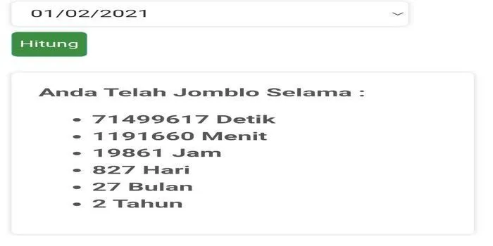 Link Kalkulator Jomblo Ini Bisa Bikin Kamu Tau Berapa Lama Galau Tak Punya Pacar