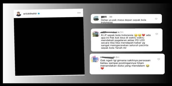 Unggahan Terbaru Erick Thohir di Instagram Pribadinya, Diduga Kecewa Terkait Piala Dunia U20 yang Batal Digelar di Indonesia