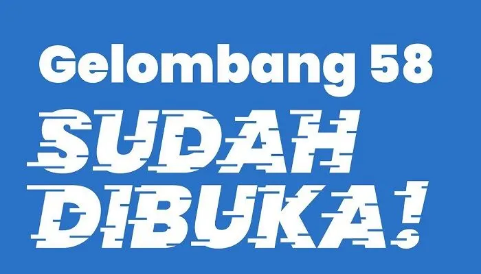 Pendaftaran Kartu Prakerja gelombang 58 secara resmi telah dibuka.