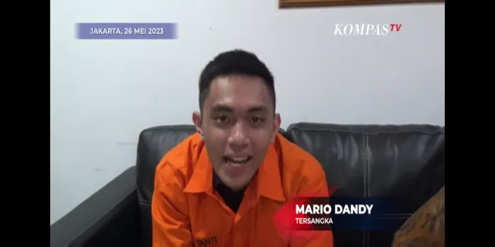 Ekspresi Mario Dandy saat Meminta Maaf kepada David Ozora yang telah dianiayanya
