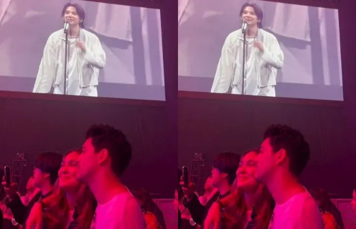Luna Maya dan Maxime Bouttier menonton konser Suga BTS.