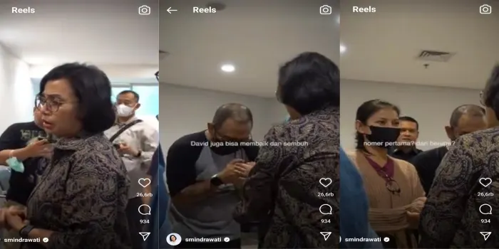 Sri Mulyani, Menkeu menyampaikan dukungan untuk pelaporan Mario Dendy yang sudah membuat David harus dirawat di rumah sakit.