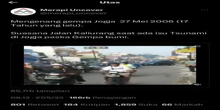 Situasi Gempa Jogja 27 Mei 2006 lalu