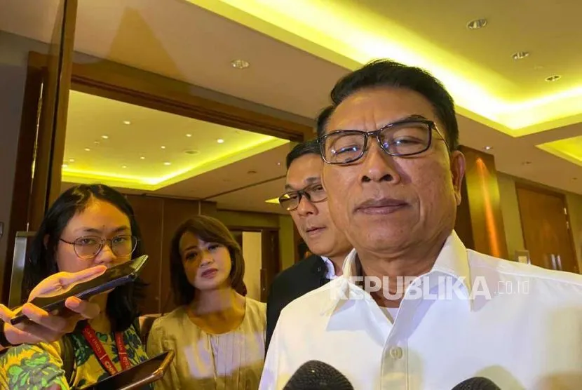 Moeldoko saat ditemui awak media di Pullman Hotel, Jakarta, Senin (15/5/2023).