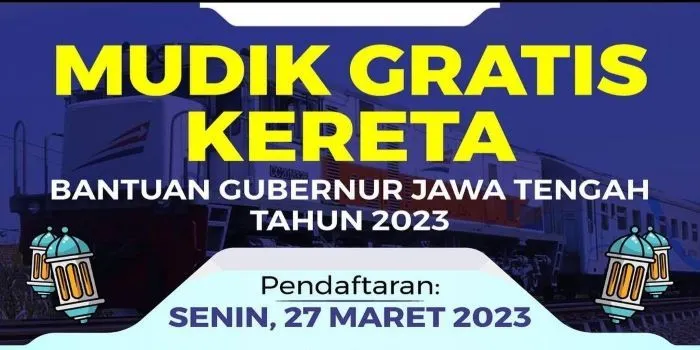 Simak Link Daftar Mudik Gratis Kereta Api Bantuan Gubernur Jawa Tengah 2023 di Sini!
