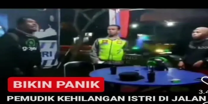 Seorang Pemudik Ketinggalan istrinya di jalan dan bikin heboh