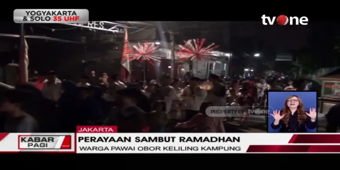 Pawai Obor Siap Menyambut Datangnya Bulan Ramadan di Jakarta