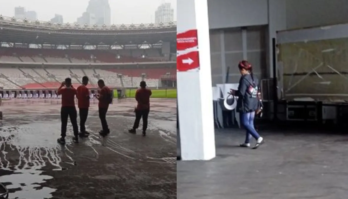 Situasi GBK jelang Indonesia vs Argentina, ada pawang hujan Rara