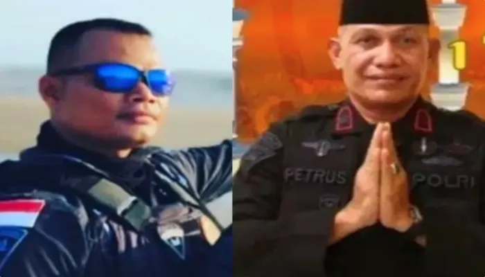 Kompol Petrus dan anggota Brimob Bripka Andry Darma yang dimintai setoran cukup banyak