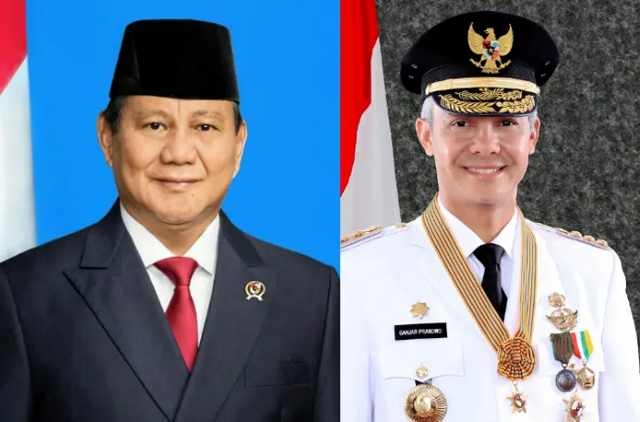 Prabowo Subianto dan Ganjar Pranowo