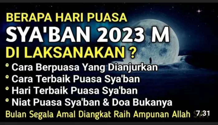 Inilah tata cara lengkap untuk menunaikan puas Syaban sesuai dengan anjuran Rasulullah SAW.(Tangkap Layar YouTube NS BOR CHANNEL)
